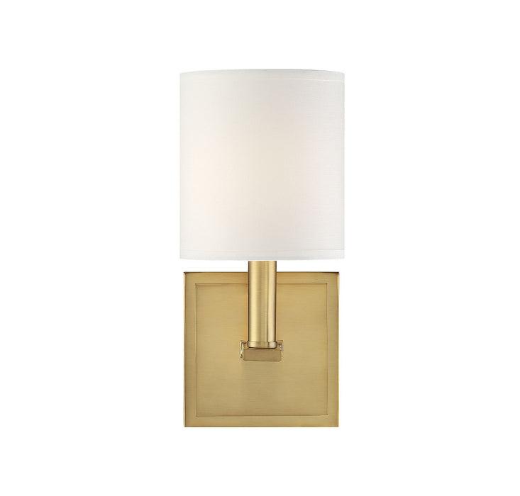 Savoy House 9-1200-1-322 One Light Wall Sconce, Warm Brass