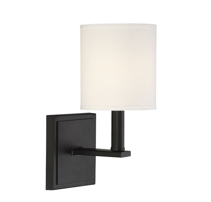 Savoy House 9-1200-1-89 One Light Wall Sconce, Matte Black
