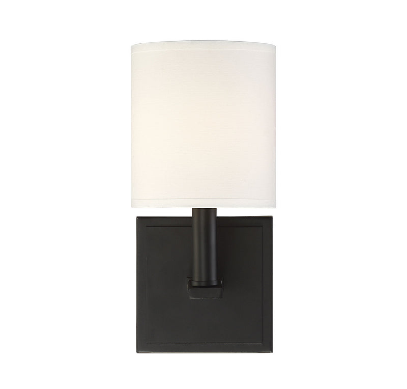 Savoy House 9-1200-1-89 One Light Wall Sconce, Matte Black
