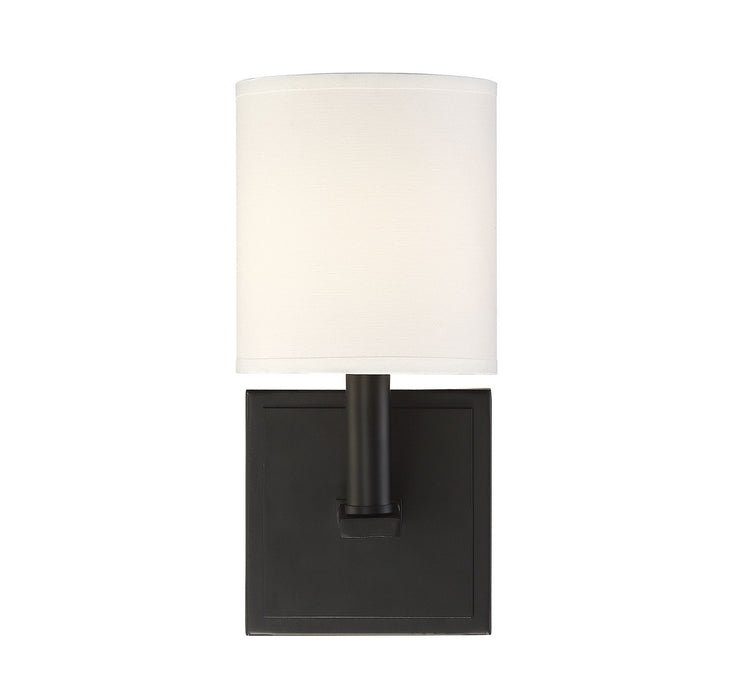 Savoy House 9-1200-1-89 One Light Wall Sconce, Matte Black