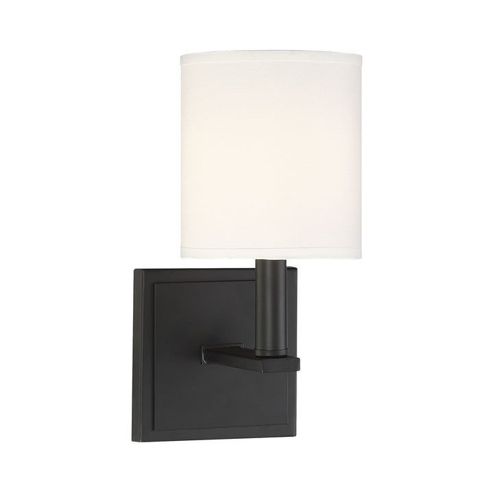 Savoy House 9-1200-1-89 One Light Wall Sconce, Matte Black