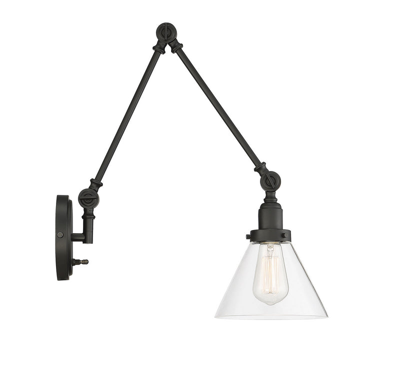 Savoy House 9-9131CP-1-89 One Light Wall Sconce, Matte Black