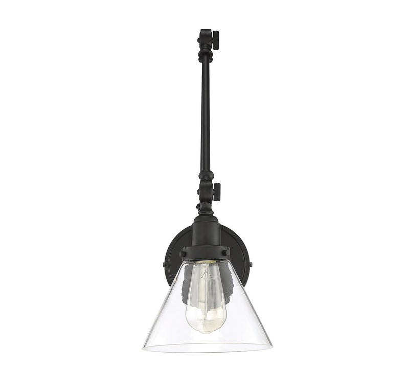 Savoy House 9-9131CP-1-89 One Light Wall Sconce, Matte Black