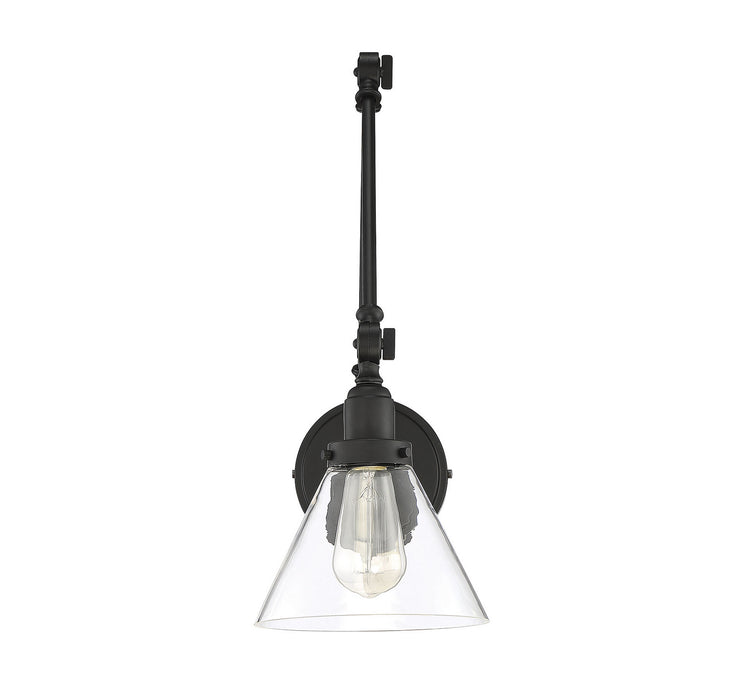 Savoy House 9-9131CP-1-89 One Light Wall Sconce, Matte Black