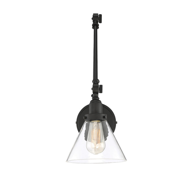 Savoy House 9-9131CP-1-89 One Light Wall Sconce, Matte Black
