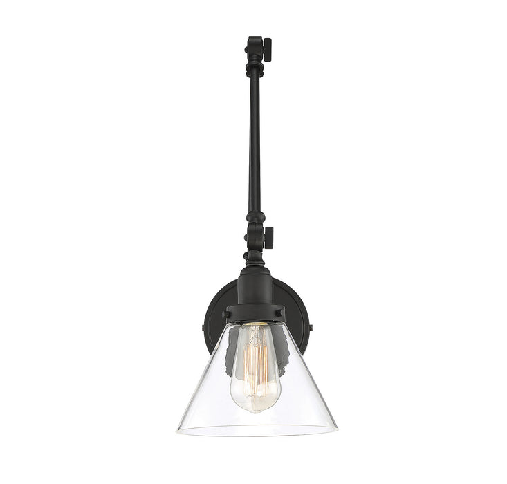 Savoy House 9-9131CP-1-89 One Light Wall Sconce, Matte Black