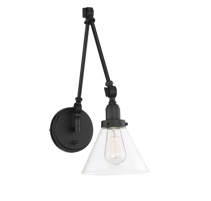 Savoy House 9-9131CP-1-89 One Light Wall Sconce, Matte Black