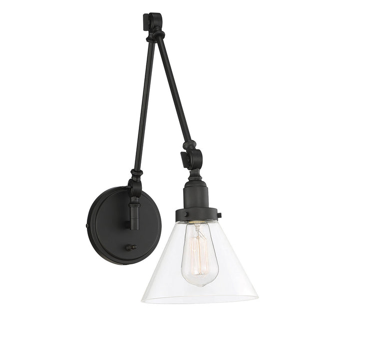 Savoy House 9-9131CP-1-89 One Light Wall Sconce, Matte Black