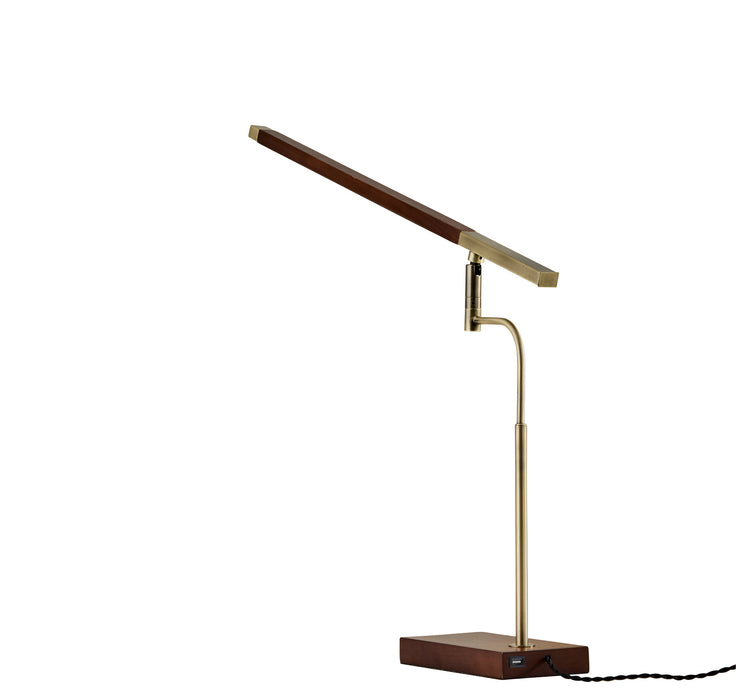Adesso Home 3046-15 LED Desk Lamp, Walnut Wood
