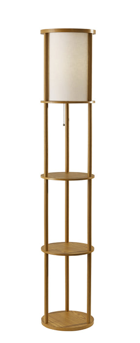 Adesso Home 3117-12 Floor Lamp, Natural Wood Veneer