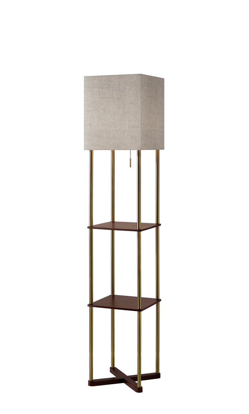Adesso Home 3183-21 Floor Lamp, Solid Wood X Base