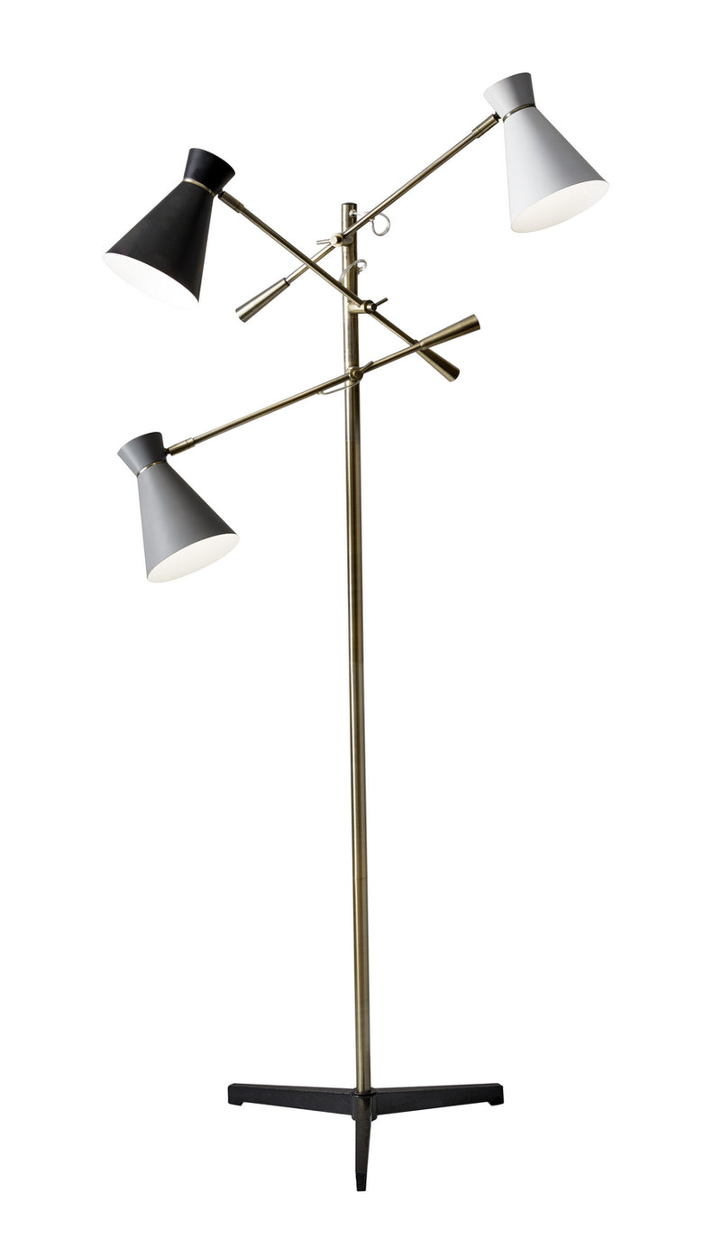 Adesso Home 3282-21 Three Light Floor Lamp, Black Cast Iron