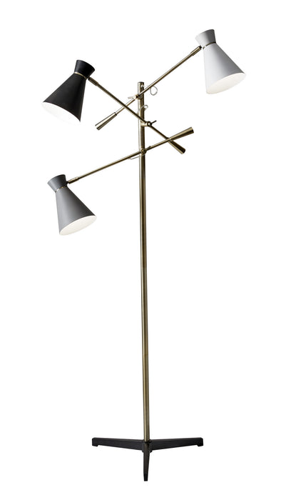 Adesso Home 3282-21 Three Light Floor Lamp, Black Cast Iron