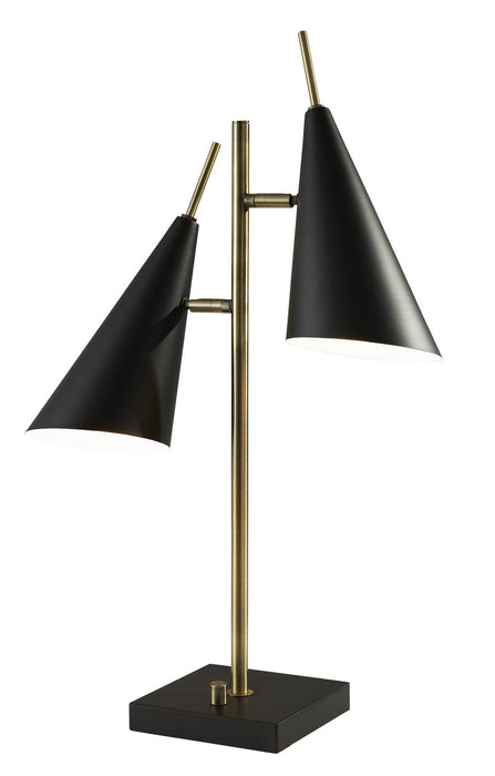 Adesso Home 3476-21 Two Light Table Lamp, Black Painted