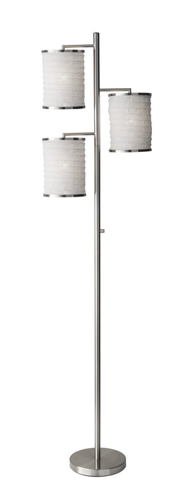 Adesso Home 4152-22 Three Light Tree Lamp, Brushed Steel