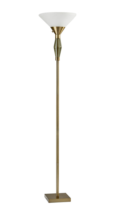 Adesso Home 5168-21 Two Light Torchiere, Antique Brass