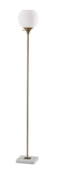 Adesso Home 5179-21 Torchiere, White Marble