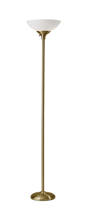Adesso Home 7506-21 Two Light Torchiere, Antique Brass