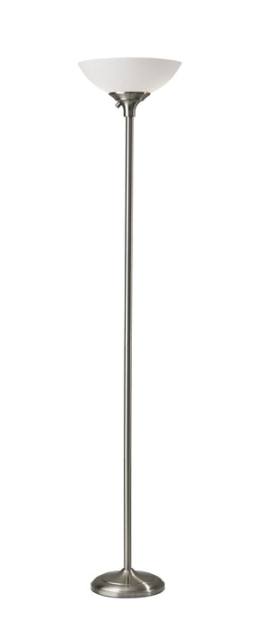 Adesso Home 7506-22 Two Light Torchiere, Brushed Steel