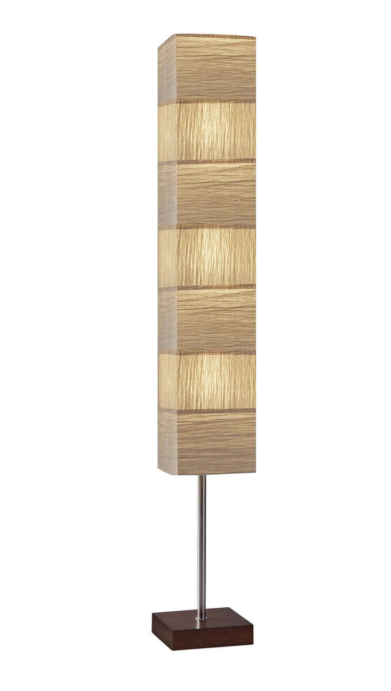 Adesso Home 8027-15 Three Light Floorchiere, Walnut Rubberwood