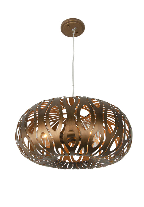 Varaluz 149C03HO Three Light Pendant, Hammered Ore