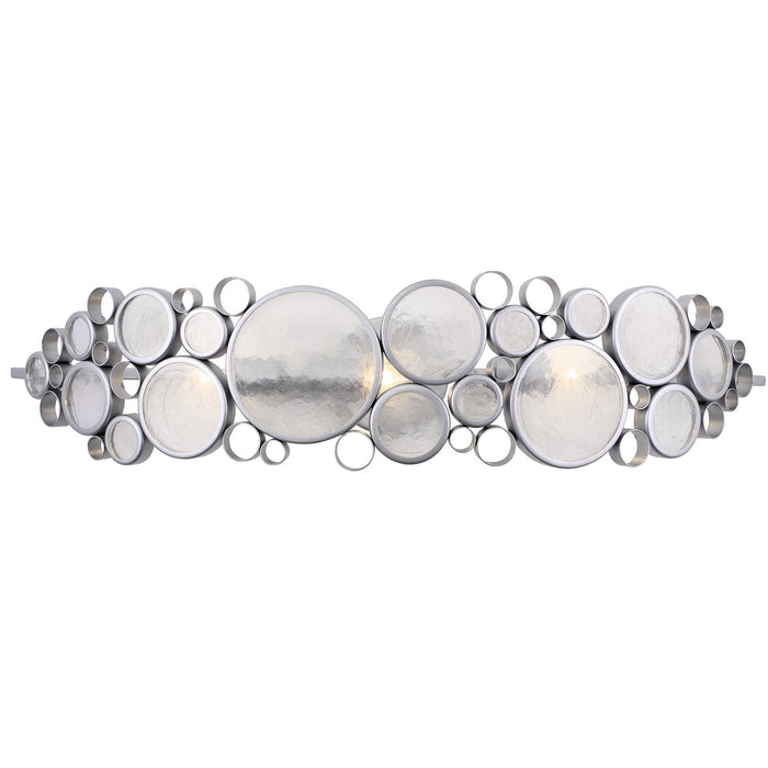 Varaluz 165B03MS Three Light Bath, Metallic Silver