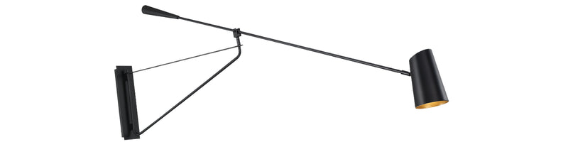 Modern Forms BL-24959-BK/GO LED Swing Arm Light, Black & Gold