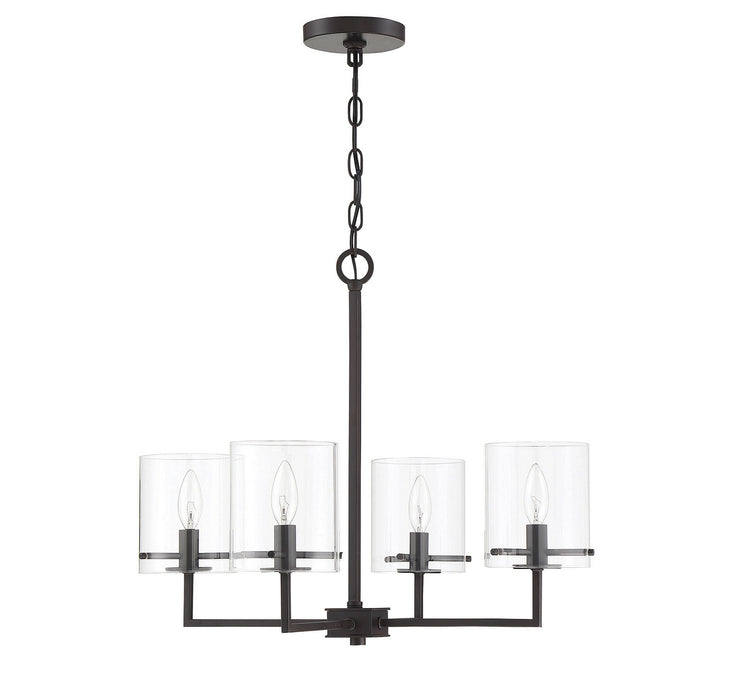 Meridian M10076ORB Four Light Chandelier, Oil Rubbed Bronze