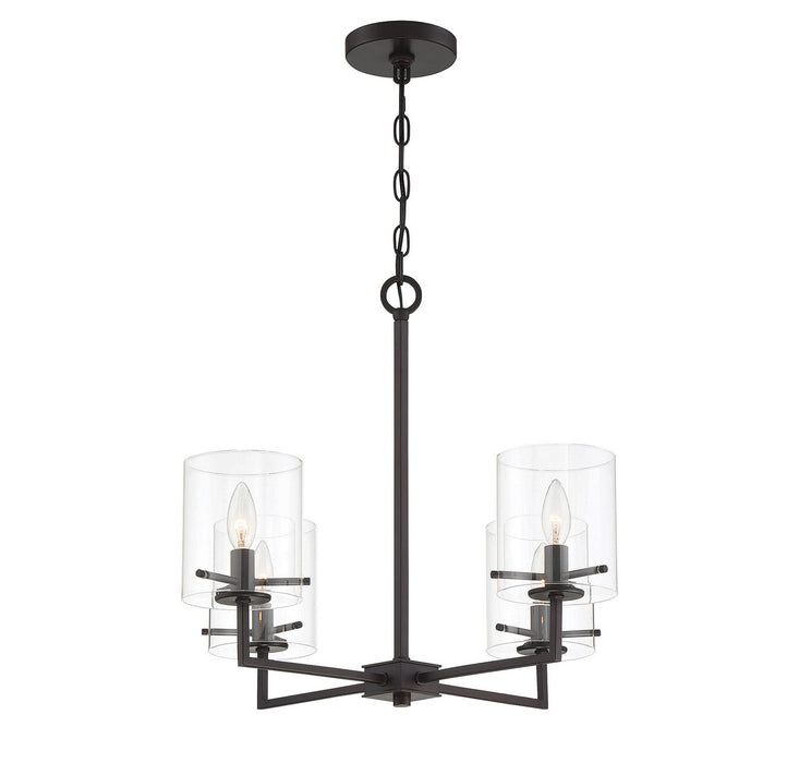 Meridian M10076ORB Four Light Chandelier, Oil Rubbed Bronze