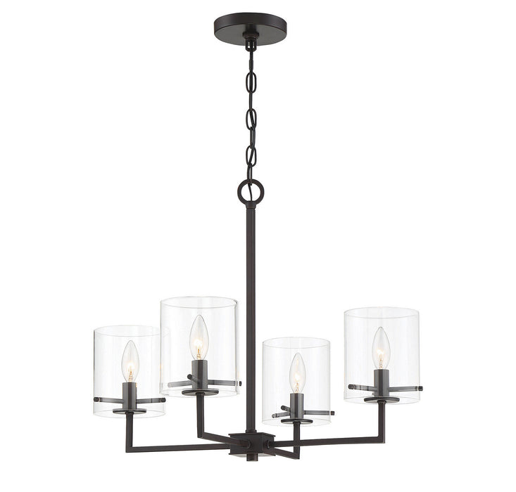 Meridian M10076ORB Four Light Chandelier, Oil Rubbed Bronze