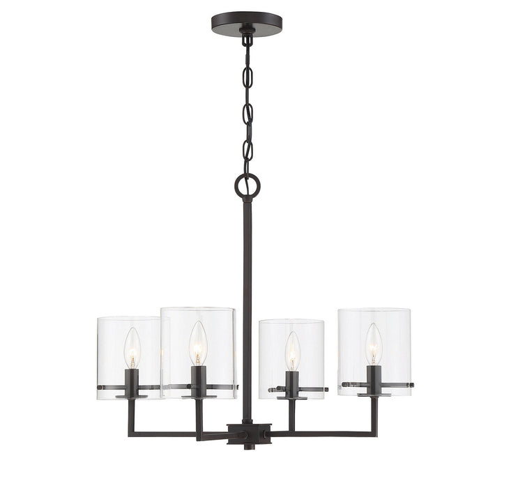 Meridian M10076ORB Four Light Chandelier, Oil Rubbed Bronze