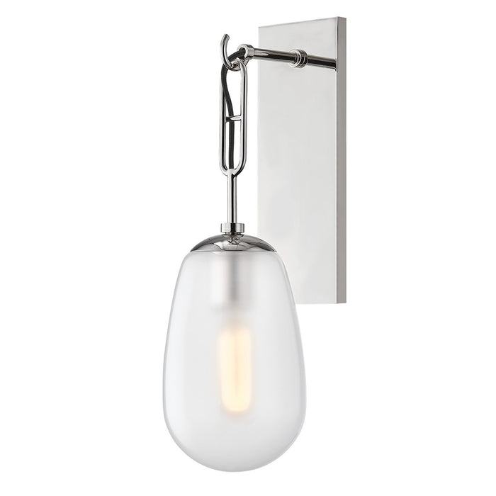 Hudson Valley 2101-PN One Light Wall Sconce, Polished Nickel