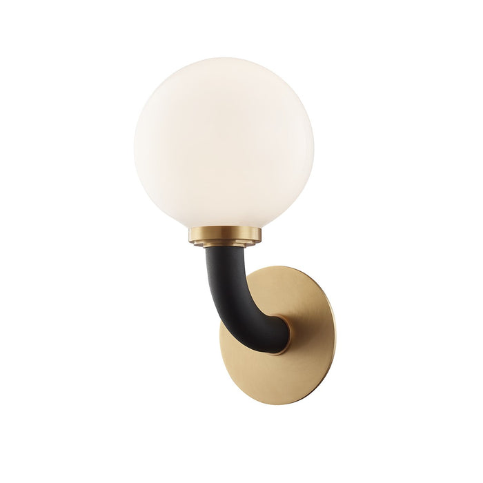 Hudson Valley 3631-AGB/BK One Light Wall Sconce, Aged Brass/Black