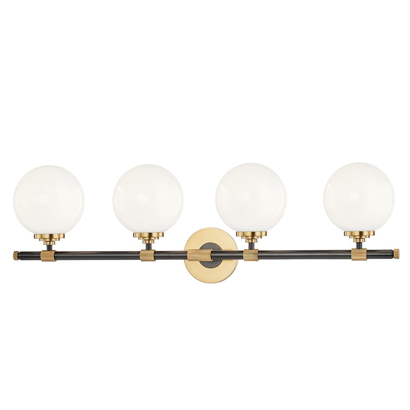 Hudson Valley 3704-AOB Four Light Bath Bracket, Aged Old Bronze