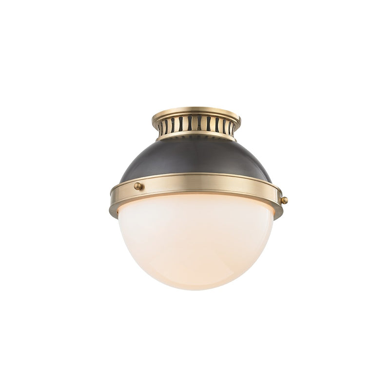 Hudson Valley 4009-ADB One Light Flush Mount, Aged/Antique Distressed Bronze