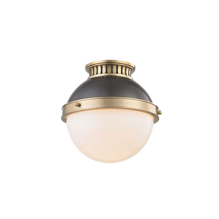 Hudson Valley 4009-ADB One Light Flush Mount, Aged/Antique Distressed Bronze
