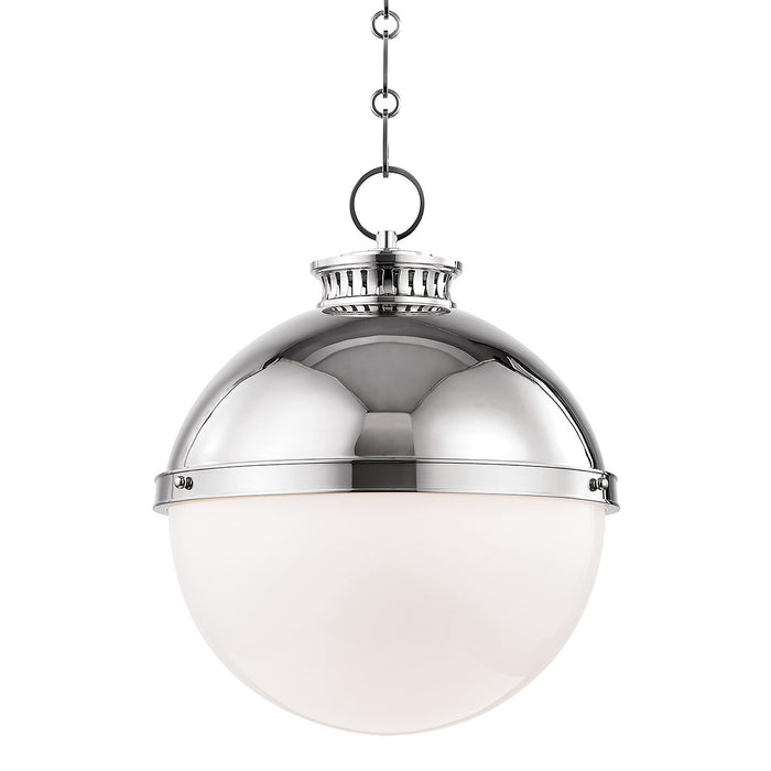 Hudson Valley 4025-PN One Light Pendant, Polished Nickel