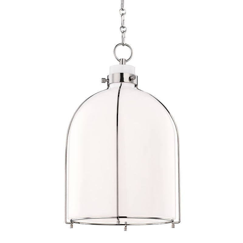 Hudson Valley 7314-PN One Light Pendant, Polished Nickel