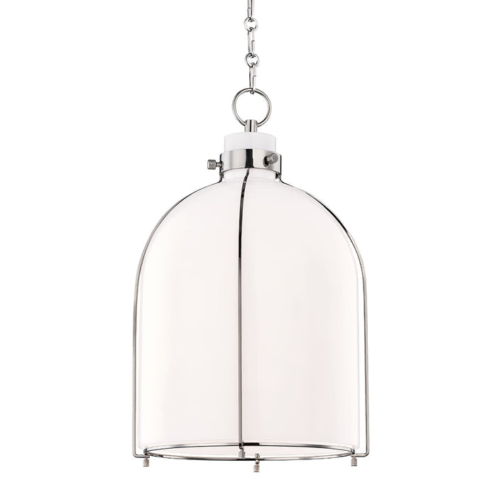 Hudson Valley 7314-PN One Light Pendant, Polished Nickel