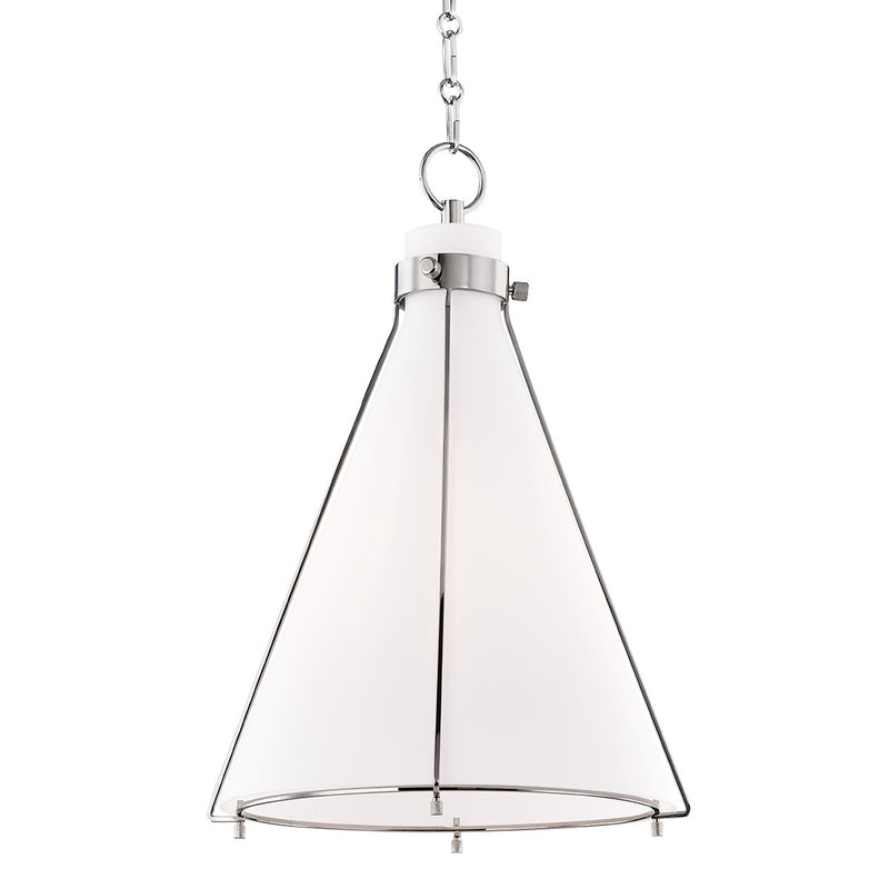 Hudson Valley 7316-PN One Light Pendant, Polished Nickel