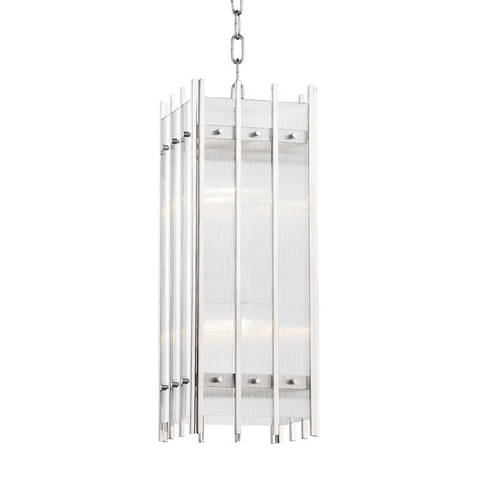 Hudson Valley 7508-PN Four Light Lantern, Polished Nickel