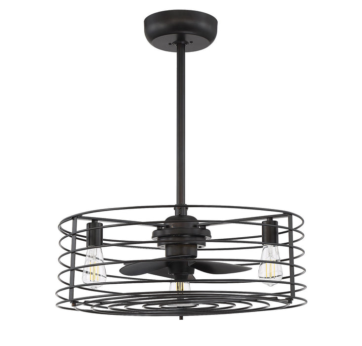 Meridian M2007ORB Three Light Fan D'lier, Oil Rubbed Bronze