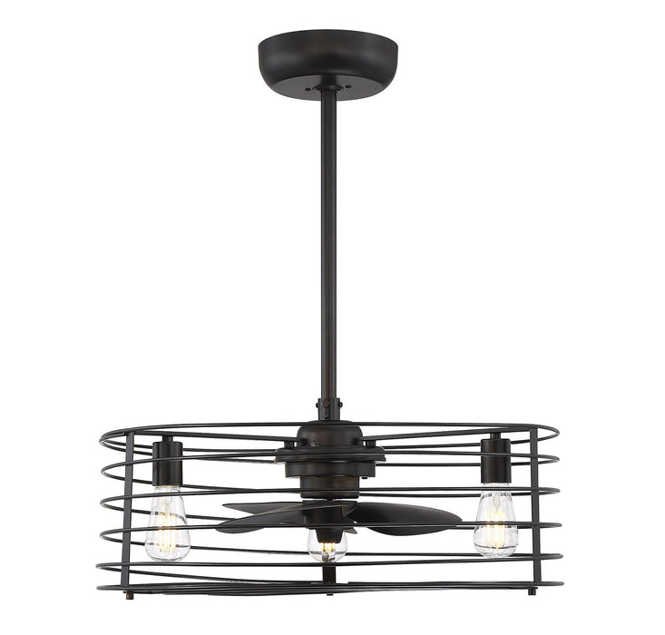 Meridian M2007ORB Three Light Fan D'lier, Oil Rubbed Bronze