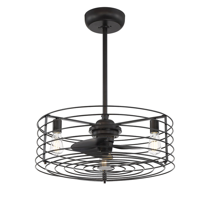 Meridian M2007ORB Three Light Fan D'lier, Oil Rubbed Bronze