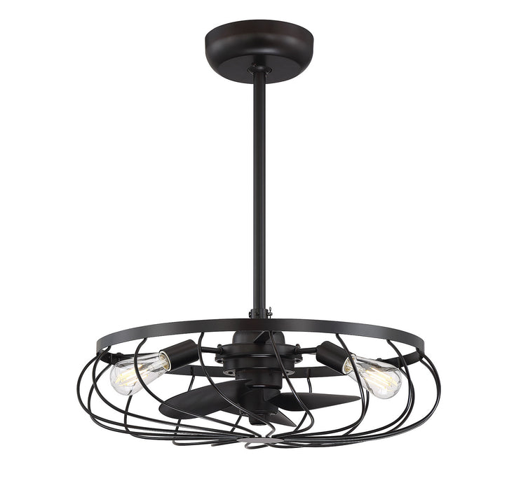 Meridian M2008ORB Three Light Fan D'lier, Oil Rubbed Bronze