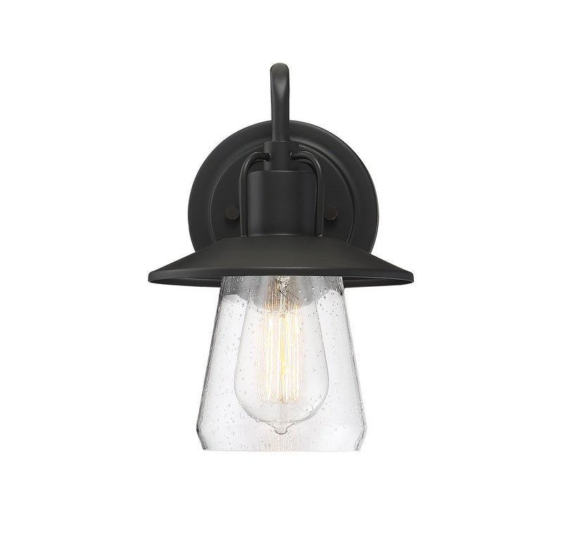 Meridian M50022BK One Light Outdoor Wall Sconce, Matte Black