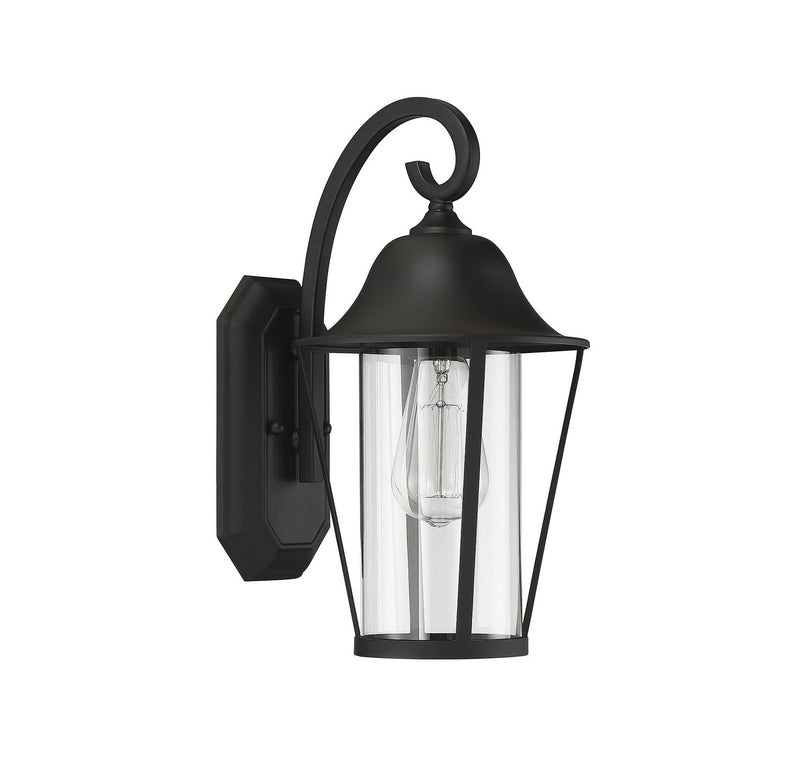 Meridian M50023BK One Light Outdoor Wall Sconce, Matte Black