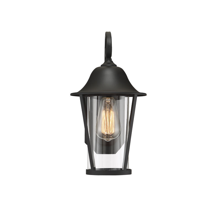 Meridian M50023BK One Light Outdoor Wall Sconce, Matte Black
