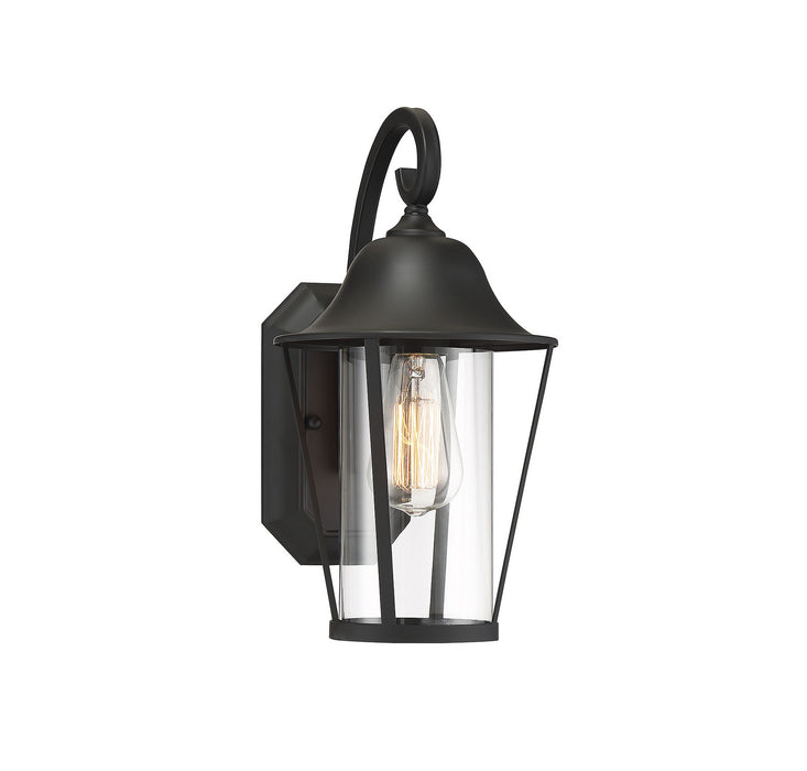 Meridian M50023BK One Light Outdoor Wall Sconce, Matte Black