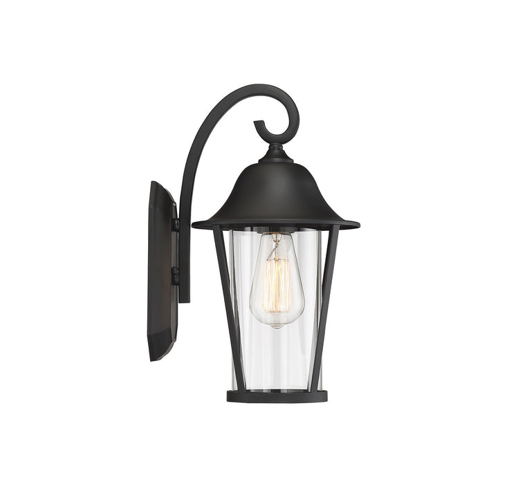 Meridian M50023BK One Light Outdoor Wall Sconce, Matte Black